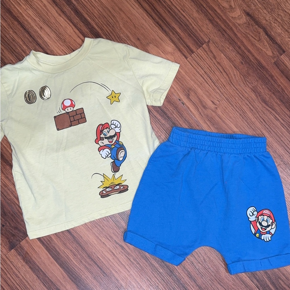 Super Mario Graphic Tee and Shorts Set